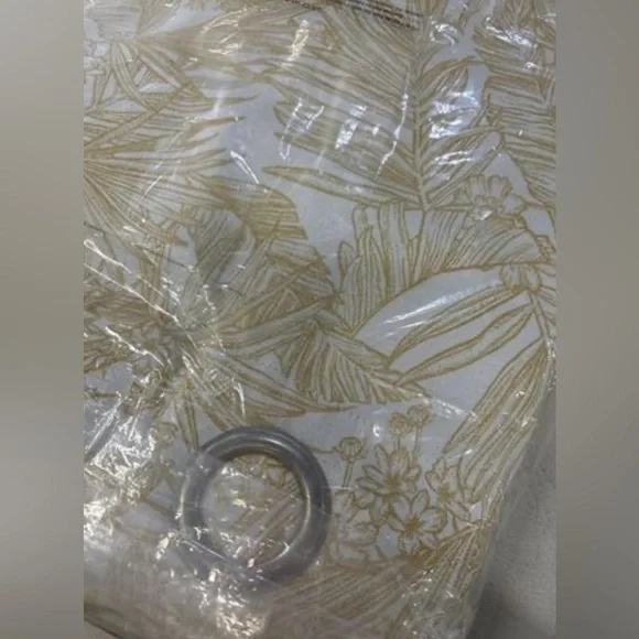 Tommy Hilfiger Tropical Floral Curtain Panel Pair Sahara Sun - 108 Inches - Picture 7 of 7